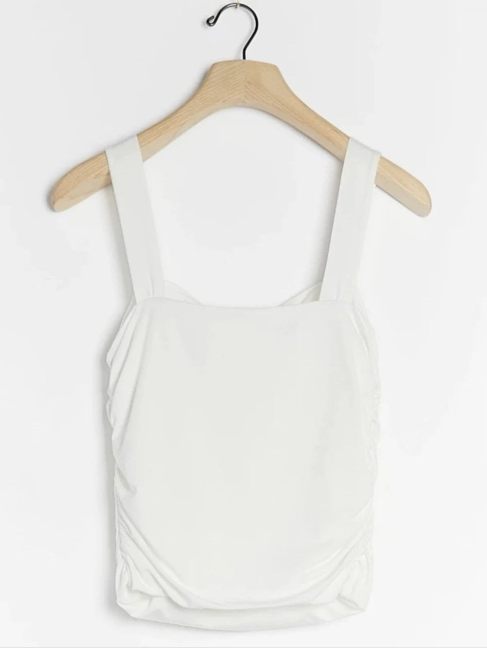 Anthropologie Maeve Sweetheart Ruched Tank White Cami Size 2X - Picture 2 of 4